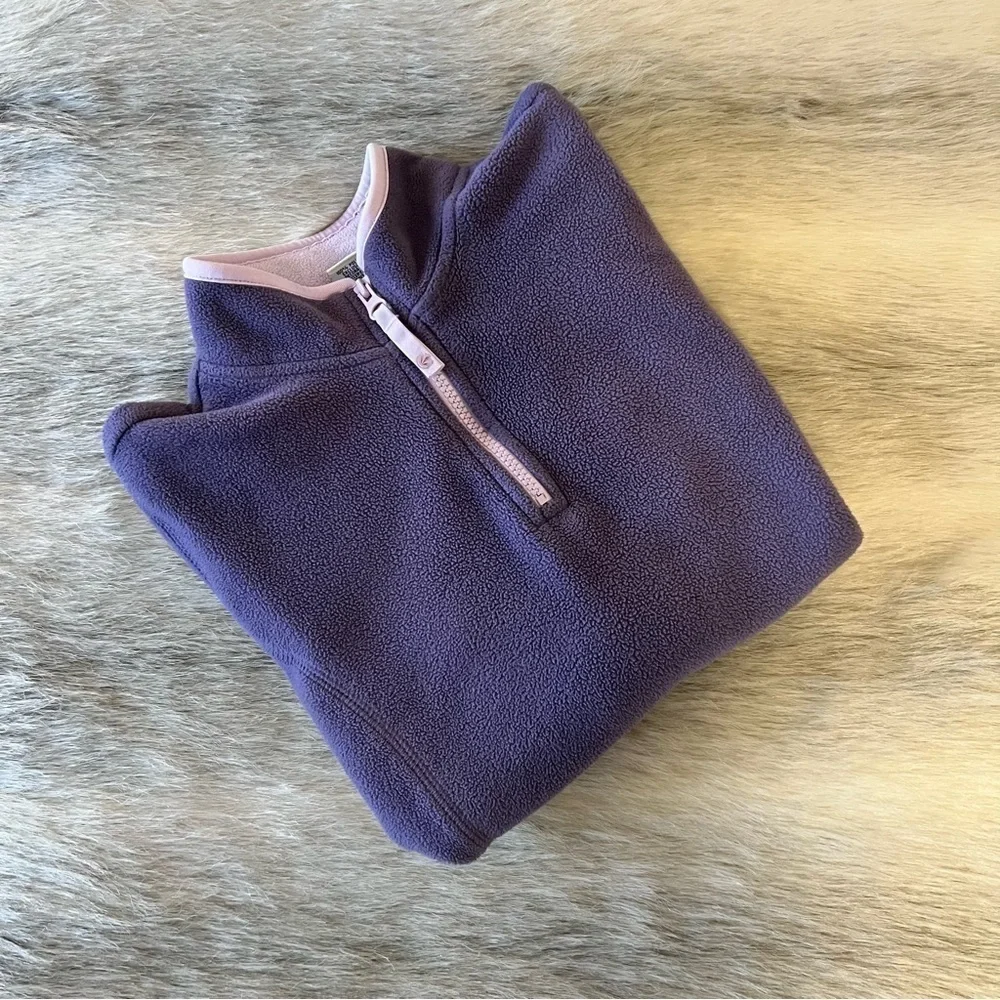 Vintage OLD NAVY Purple Lavender Y2K Fleece 1/2 Zip Long Sleeve